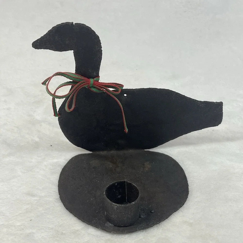 Vintage Goose Duck Shelf Decor Set 3 Rustic Wood Metal Country Farmhouse Cottage
